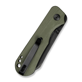 Civivi Crabby Folding Knife OD Green G10 Handle 14C28N Plain Edge Black Stonewash Finish C24055-1