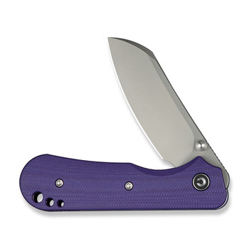 Civivi Crabby Folding Knife Purple G10 Handle 14C28N Plain Edge Stonewash Finish C24055-2
