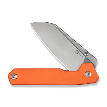Civivi Hid Folding Knife Orange G10 Handle 14C28N Plain Edge Satin Finish C23008-4