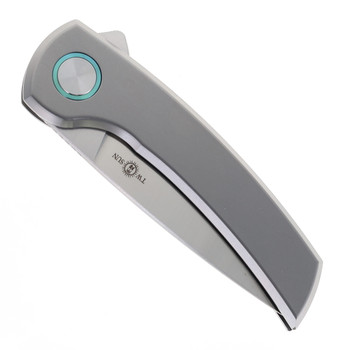 TwoSun Folding Knife Titanium Handle M390 Plain Edge Satin Blade TS575-M390