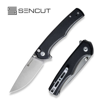 (Scratch on Blade) Open Box / Return Sencut Crowley Folding Knife Black G10 Handle D2 Drop Point Plain Edge Satin Finish S21012-4 (Scratch on Blade) Open Box / Return Sencut Crowley Folding Knife Black G10 Handle D2 Drop Point Plain Edge Satin Finish S21012-4