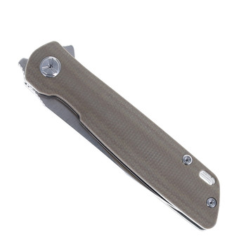 TwoSun Folding Knife Green Micarta Handle D2 Plain Edge TS393