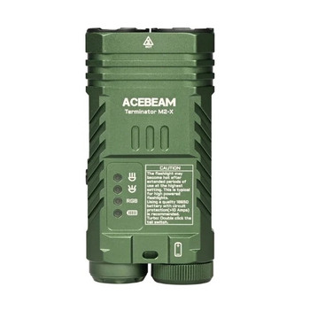 Acebeam Terminator Flashlight M2-X Cool White 6500K Green Body 3200 Lumens