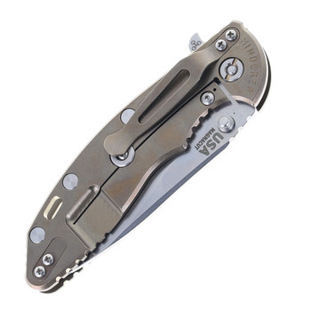Hinderer XM-18 Skinny Slicer Folding Knife Translucent Green G10 & Stonewashed Bronze Titanium Handle Magnacut