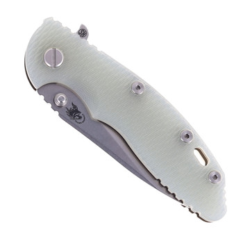 Hinderer XM-18 Skinny Slicer Folding Knife Translucent Green G10 & Stonewashed Bronze Titanium Handle Magnacut