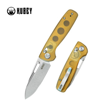 Kubey Bluff Folding Knife Translucent Ultem Handle 14C28N Drop Point Plain Edge Sandblast Finish KU248E Kubey Bluff Folding Knife Translucent Ultem Handle 14C28N Drop Point Plain Edge Sandblast Finish KU248E