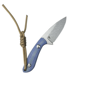 Kubey Bloom Fixed Blade Knife Blue Micarta Handle 14C28N Plain Beadblast KU411B Kubey Bloom Fixed Blade Knife Blue Micarta Handle 14C28N Plain Beadblast KU411B