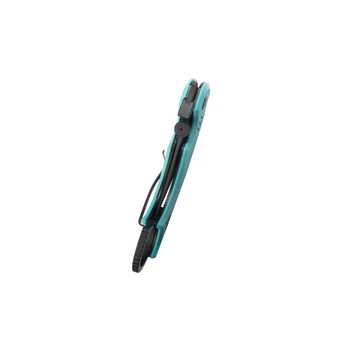 Kubey Jaw Pikal Folding Knife Tiffany Blue G10 Handle 14C28N Plain