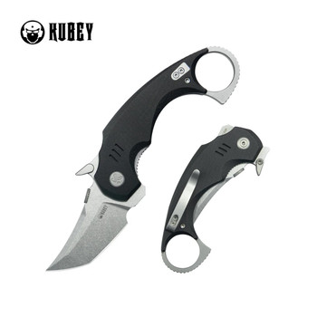 Kubey Jaw Folding Knife Black G10 Handle 14C28N Plain Edge Sandblast Finish KU439A Kubey Jaw Folding Knife Black G10 Handle 14C28N Plain Edge Sandblast Finish KU439A