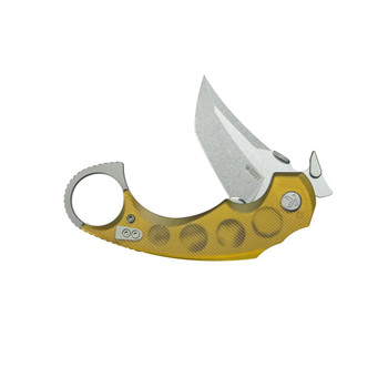 Kubey Jaw Folding Knife Ultem Handle 14C28N Plain Edge Sandblast Finish KU439C Kubey Jaw Folding Knife Ultem Handle 14C28N Plain Edge Sandblast Finish KU439C