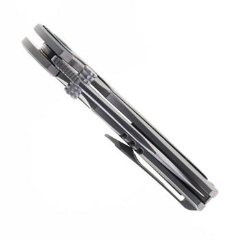 SixLeaf Folding Knife Titanium/Carbon Fiber Handle RWL34/PMC27 Plain Edge  SL-73