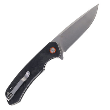 FreeTiger Folding Knife Black Carbon Fiber Handle D2 Plain Edge FT916-BK-CF