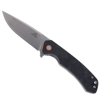 FreeTiger Folding Knife Black Carbon Fiber Handle D2 Plain Edge FT916-BK-CF