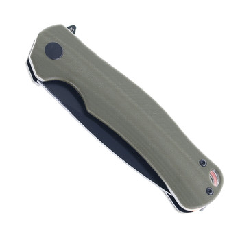 FreeTiger Folding Knife Green G10 Handle D2 Plain Black Blade FT71-GRB