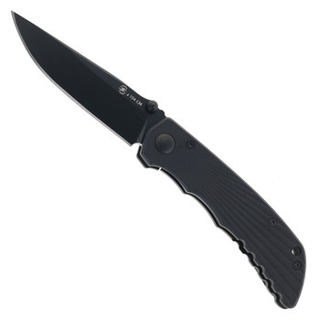 Spartan Blades Talos II Starburst Folding Knife Black Aluminum Handle Black 154CM Blade