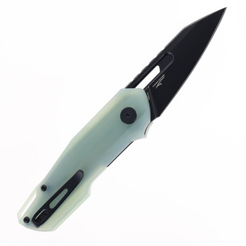 Bestech Toddler Folding Knife Transparent G10 Handle 14C28N Plain Black Blade BG64F