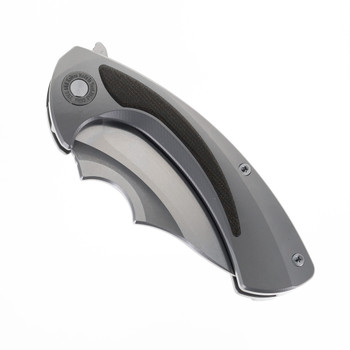 TwoSun Folding Knife Titanium/Carbon Fiber Handle K110 Plain Edge TS566-K110