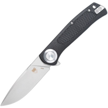 CobraTec EDC Scout Button Lock Folding Knife Black Grivory Handle VG-10 Plain Edge CBTSCTGRVBK