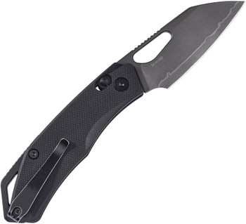 SRM Cub 261M Folding Knife Black G10 Handle 140Cr Plain Black Laminated Blade SRM261MGB2
