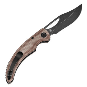Tenable Gideon Folding Knife Black Micarta Handle Nitro-V Plain Edge Stonewash Finish T1119A1