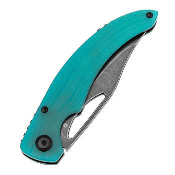 Tenable Gideon Folding Knife Tiffany Blue G10 Handle Nitro-V Plain Edge Blackwash Finish T1119A5