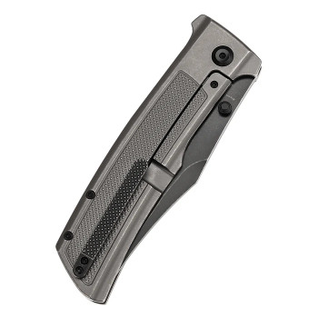 Kansept Bison Folding Knife Grey Titanium Handle S35VN Plain Edge Blackwash Finish K1108A3 Kansept Bison Folding Knife Grey Titanium Handle S35VN Plain Edge Blackwash Finish K1108A3