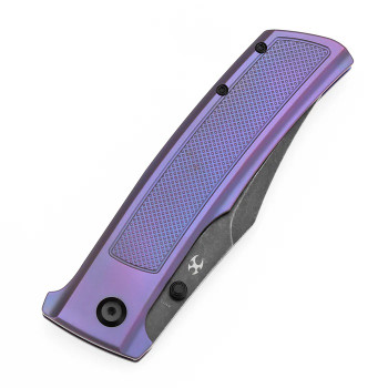 Kansept Bison Folding Knife Purple Titanium Handle S35VN Plain Edge Blackwash Finish K1108A5 Kansept Bison Folding Knife Purple Titanium Handle S35VN Plain Edge Blackwash Finish K1108A5