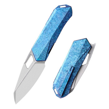 Remette RT-Woodpecker Folding Knife Crystallized Titanium Handle