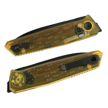 Reate PL-6 Folding Knife Ultem Handle Nitro-V Plain Black PVD Blade