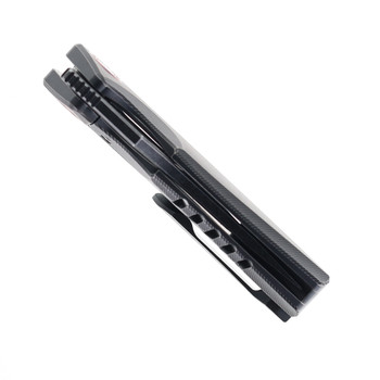 TwoSun Folding Knife Black Titanium Handle 14C28N Plain Edge TS498-14C28N-Black