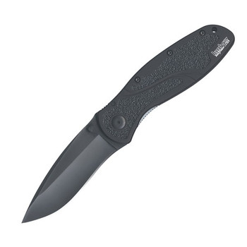 Kershaw Ken Onion Black Blur Folding Knife Plain Edge blade