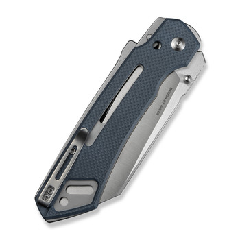 Civivi Buster (Updated version) FG Folding Knife Neutral Blue Coarse G10 Handle Nitro-V Plain Edge Satin Finish C24052-2