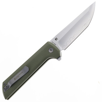 North Mountain Blades CHOP 2 Folding Knife Green G10 Handle SLD-Magic Plain Edge