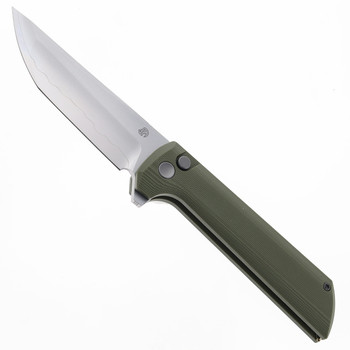 North Mountain Blades CHOP 2 Folding Knife Green G10 Handle SLD-Magic Plain Edge