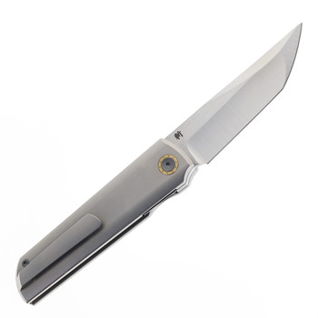 North Mountain Blades CHOP 3 Flagship Folding Knife Titanium Handle M390 Plain Edge