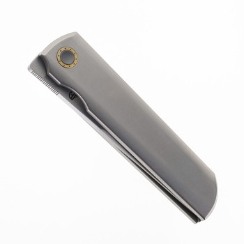 North Mountain Blades CHOP 3 Flagship Folding Knife Titanium Handle M390 Plain Edge