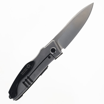 North Mountain Blades Nemoto Higonokami Folding Knife Black Aluminum Handle Plain Edge