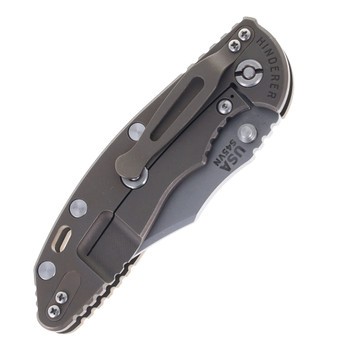 Hinderer XM-18 3.5  Bowie (Non Flipper) Folding Knife Coyote G10 Handle S45VN Battle Bronze Titanium