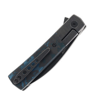 Finch Widowmaker Folding Knife Arctic Storm Carbon Fiber Handle 154CM Wharncliffe Plain Edge Black Stonewash Finish WM160