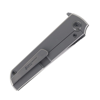 North Mountain Blades LEE Kickstop Folding Knife Flat Titanium Handle M390 Tanto Plain Edge Ti ZDP-189 Flat 2411KT