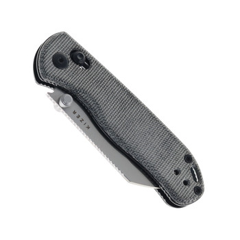Kizer Drop Bear 2 Folding Knife Black Micarta Handle Nitro-V Sheepsfoot Plain Edge V3619.2KS1