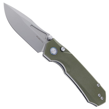 Remette Rhino Folding Knife Green G10 Handle D2 Plain Edge RNDG2