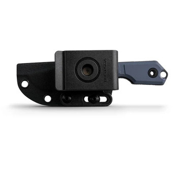 Vosteed Quokka Fixed Blade Knife Blue G10 Handle Bowie Plain Edge Black Stonewash Finish D0602