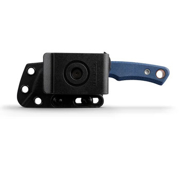 Vosteed Marmoset Fixed Blade Knife Blue Micarta Handle 14C28N Cleaver Plain Edge Stonewash Finish D0703