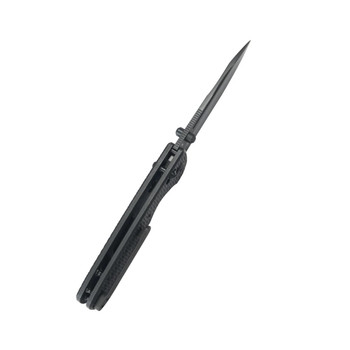 KB Knives Bluff Folding Knife Blackwash Titanium Handle M390 Plain Edge Blackwash Finish KB383H