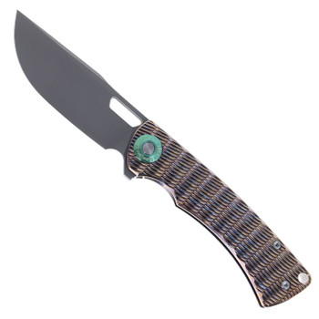 TwoSun Folding Knfe Color Titanium Handle YJ01-V1 Plain Edge TS444