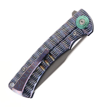 TwoSun Folding Knfe Blue Color Titanium Handle YJ01-V1 Plain Edge TS444-YJ01-Blue TwoSun Folding Knfe Blue Color Titanium Handle YJ01-V1 Plain Edge TS444-YJ01-Blue
