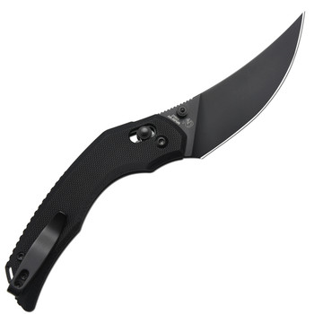 CJRB Nanner Folding Knife Black G10 Handle AR-RPM9 Persian Plain Black Blade J1955-BBK