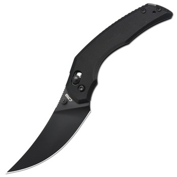 CJRB Nanner Folding Knife Black G10 Handle AR-RPM9 Persian Plain Black Blade J1955-BBK