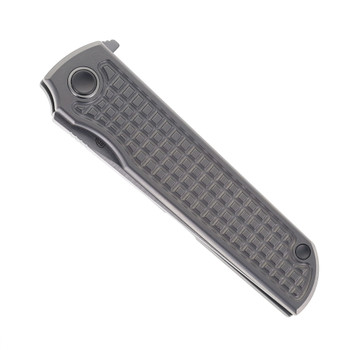 North Mountain Blades LEE Folding Knife Grid Titanium Handle Tanto Plain Edge